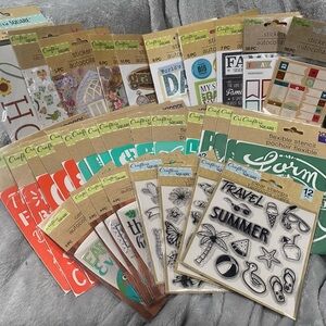 Crafts: - family/fun variety of 34 packs of stickers/stencils, etc
